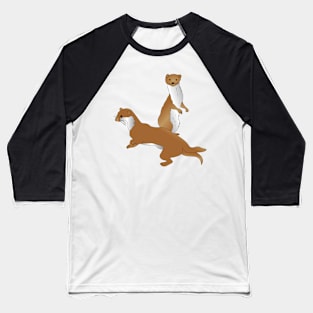 Two Cute weasel Baseball T-Shirt